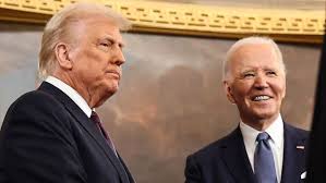 Trump chews on a child's liver while Sleepy Joe laughs