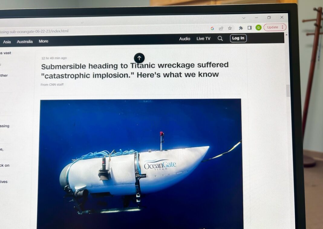 New footage reveals chilling moment Titan submersible imploded during Titanic dive