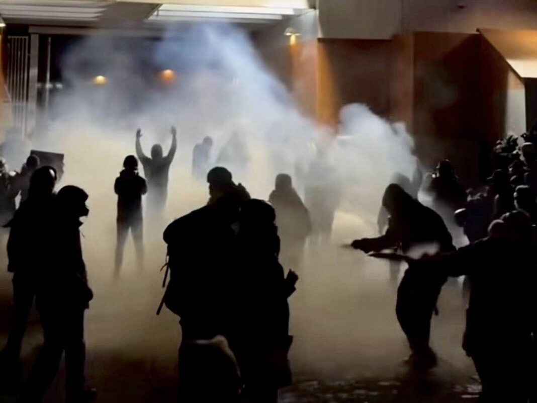 Crossing the Line: It Really Is Safer in the Front : Surrounding the Portland ICE Facility